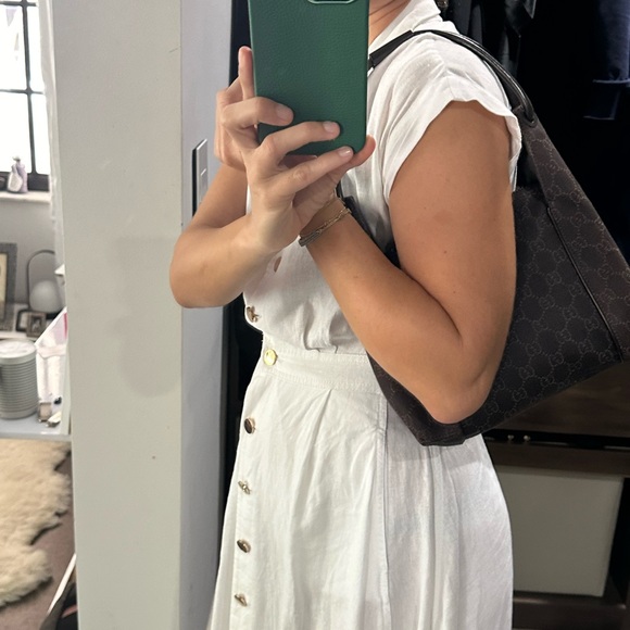 GUCCI vintage chocolate brown canvas logo bag - Picture 2 of 10